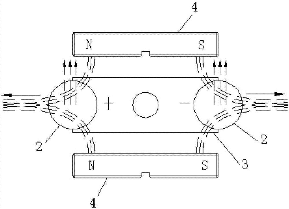 Non-polarity high voltage DC contactor arc extinguishing system structure