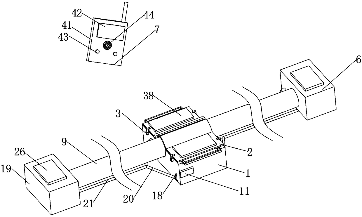 Intelligent monitoring and early-warning device for distance from optical cable to ground based on Internet of things technology