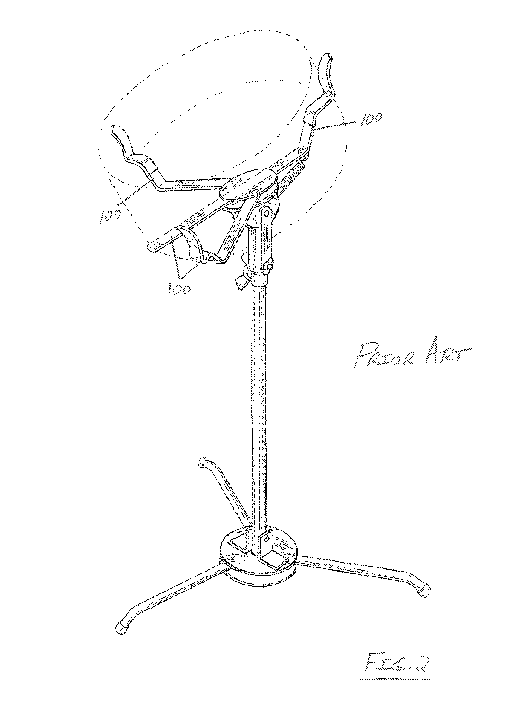 Drum stand stabilizing assembly