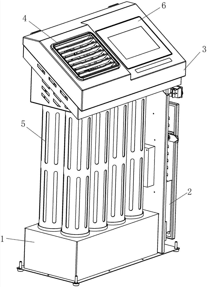 Automatic oxygen supply air exhaust structure and automatic oxygen supply device with air exhaust structure