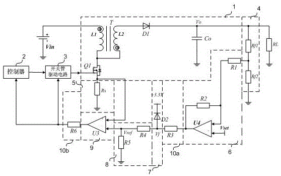 Constant voltage and current limiting control circuit applied to gas discharge lamp ballast