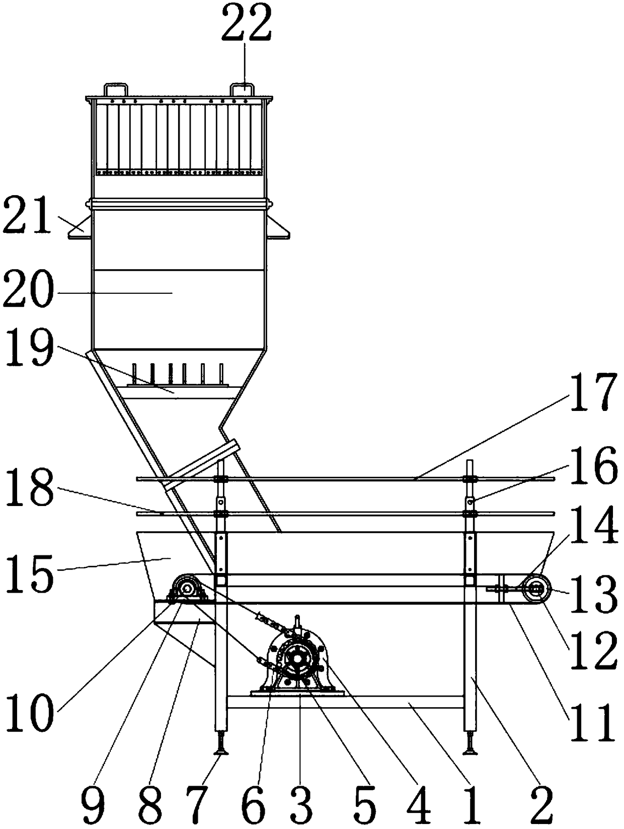 Food detection conveying belt with automatic screening function