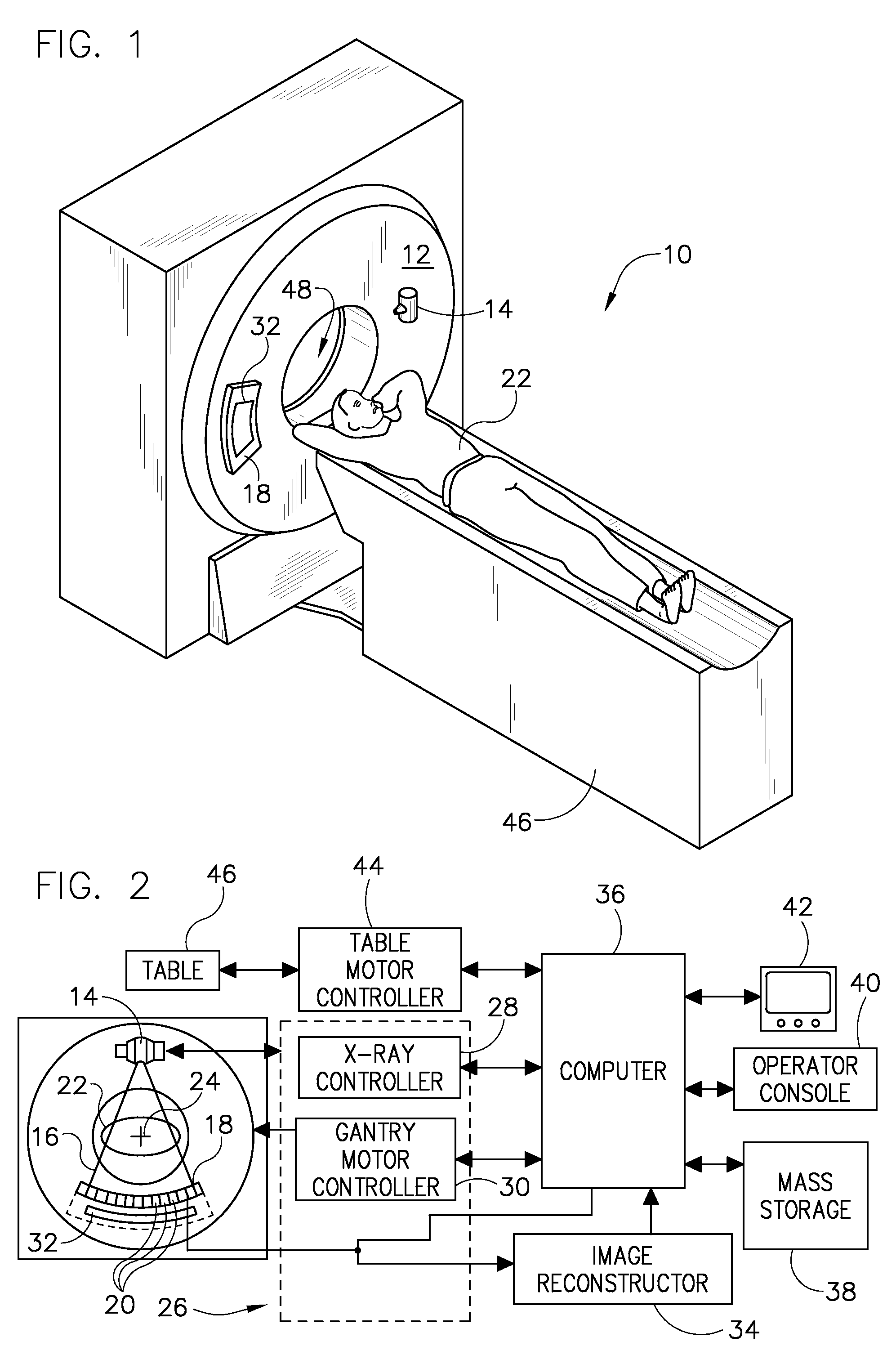 System and method of CT imaging with second tube/detector patching