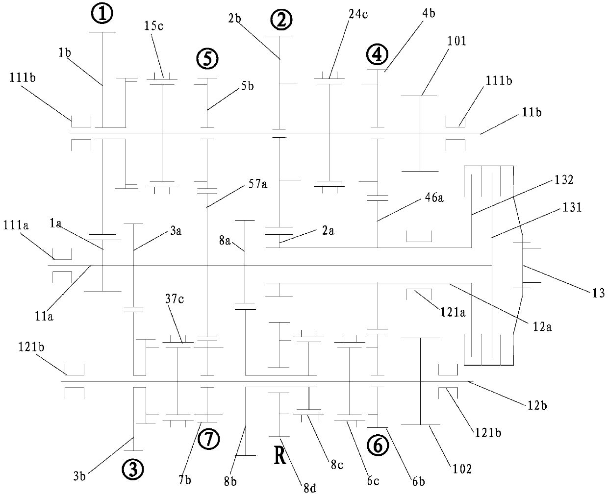 Transmission and vehicle provided with same