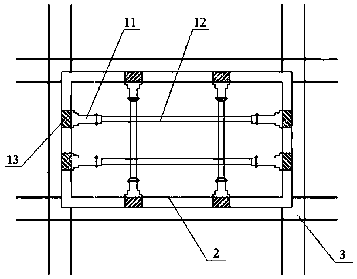 Flat supporting bracket for assembly type prefabricated superimposed plate construction and construction method for flat supporting bracket