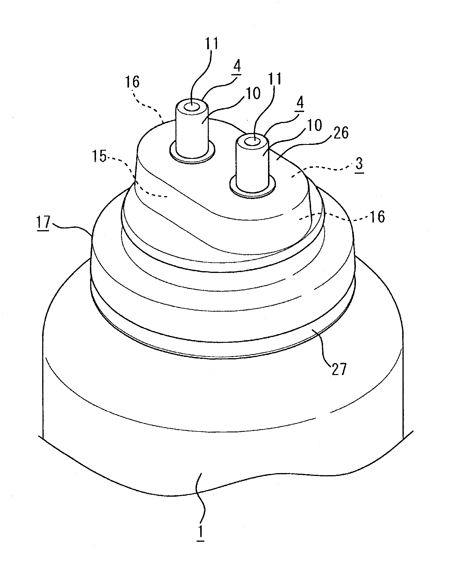 Aerosol device for allocation of plurality of fluids