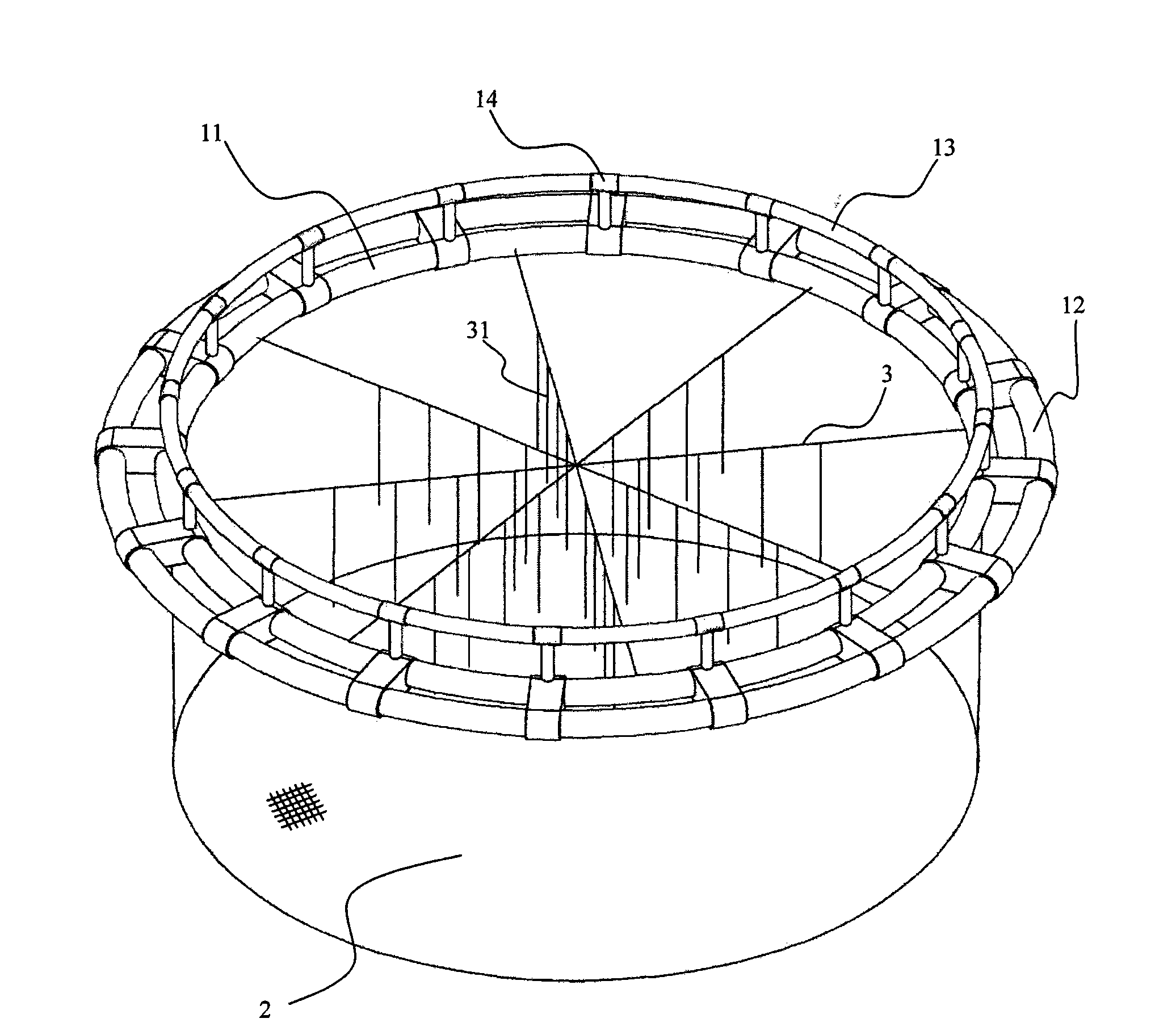 Sepiella maindroni cage culturing method and special cage device thereof