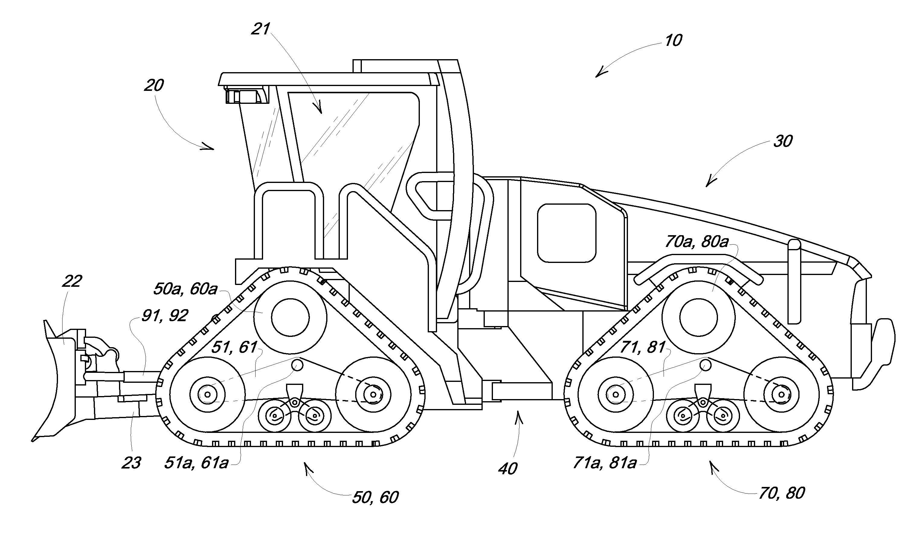 Articulated Dozer With Suspension And Suspension Lockout