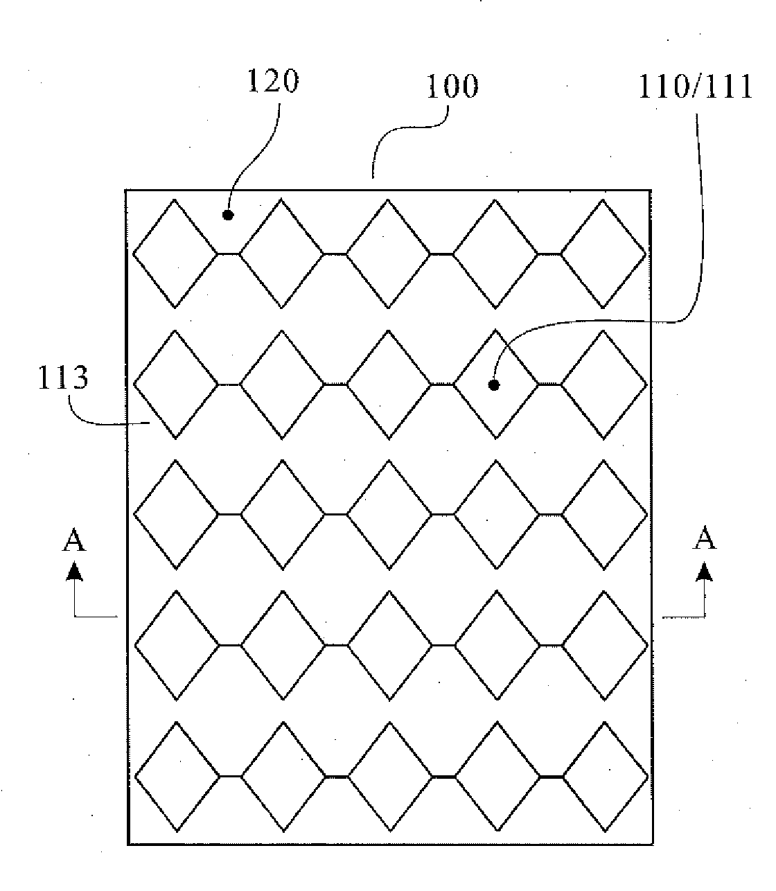 Mutual capacitance touch screen with electrodes arranged on dual conductive material films