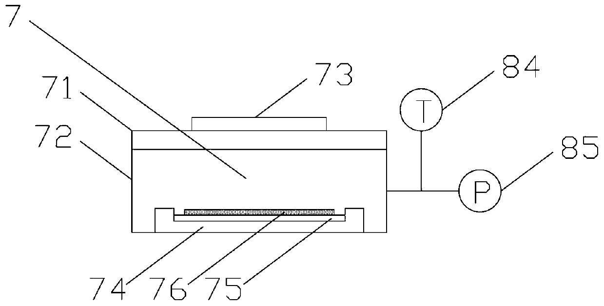 Real-time testing device for molecular adsorption mechanism on surface of natural gas hydrate and testing method