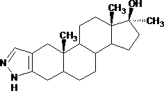 Method for synthesizing stanozolol intermediate androstane-17alpha-methyl-17beta-hydroxyl-3-ketone