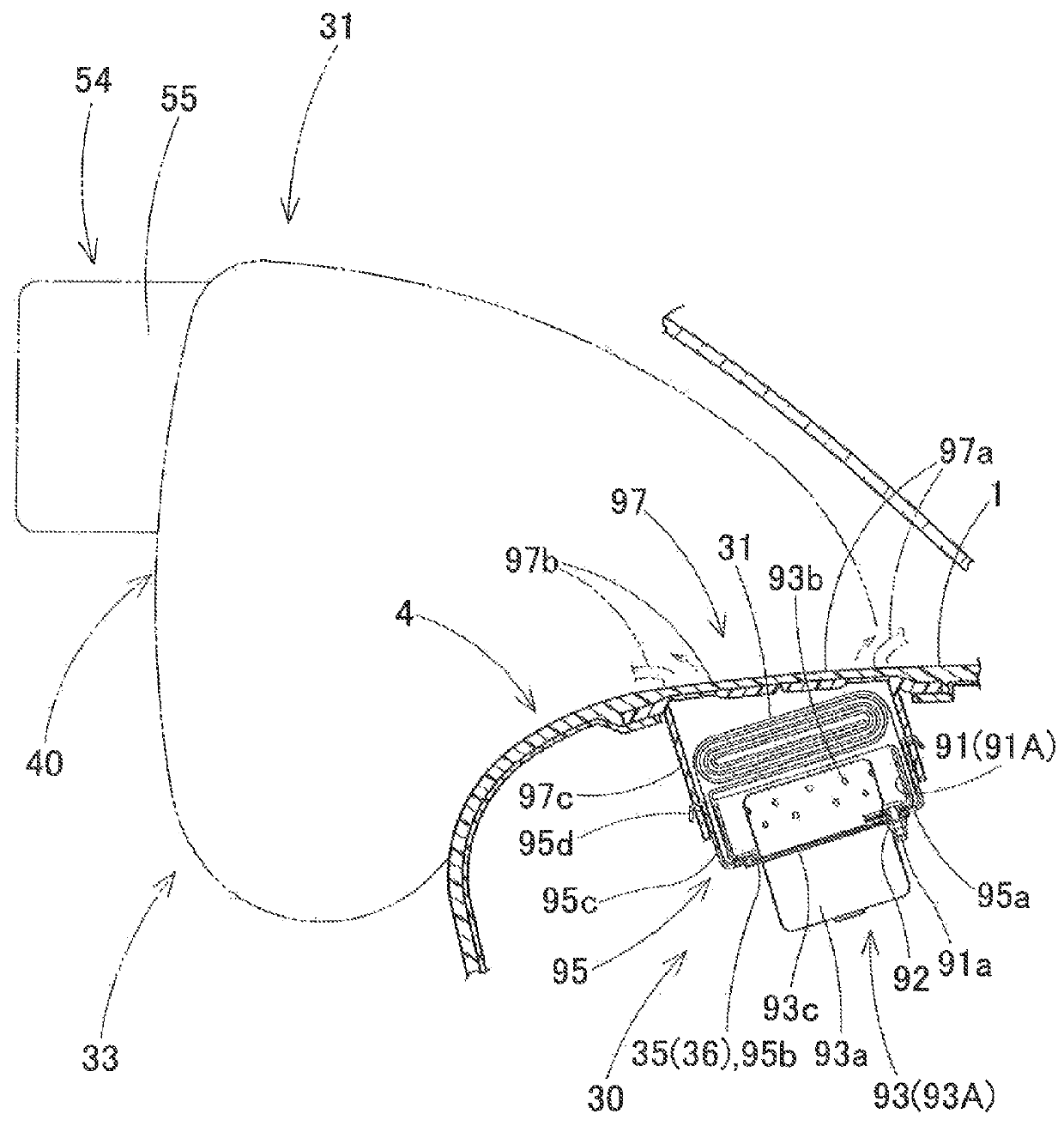 Airbag device for a front passenger seat