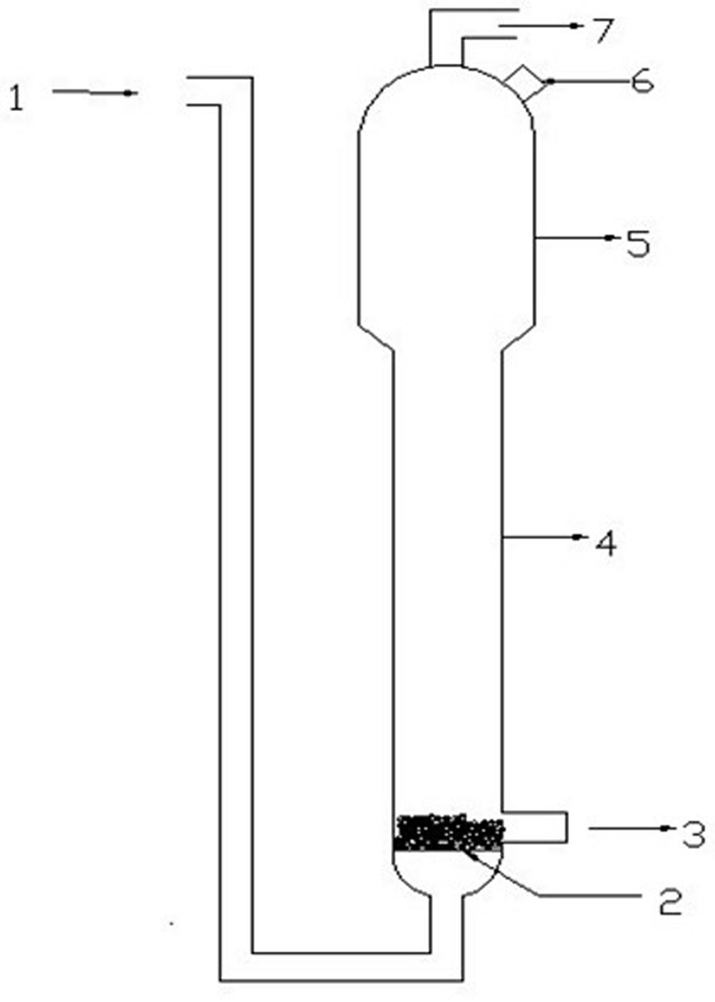 Slurry bubble column technology for preparing ethylene through acetylene hydrogenation and device thereof