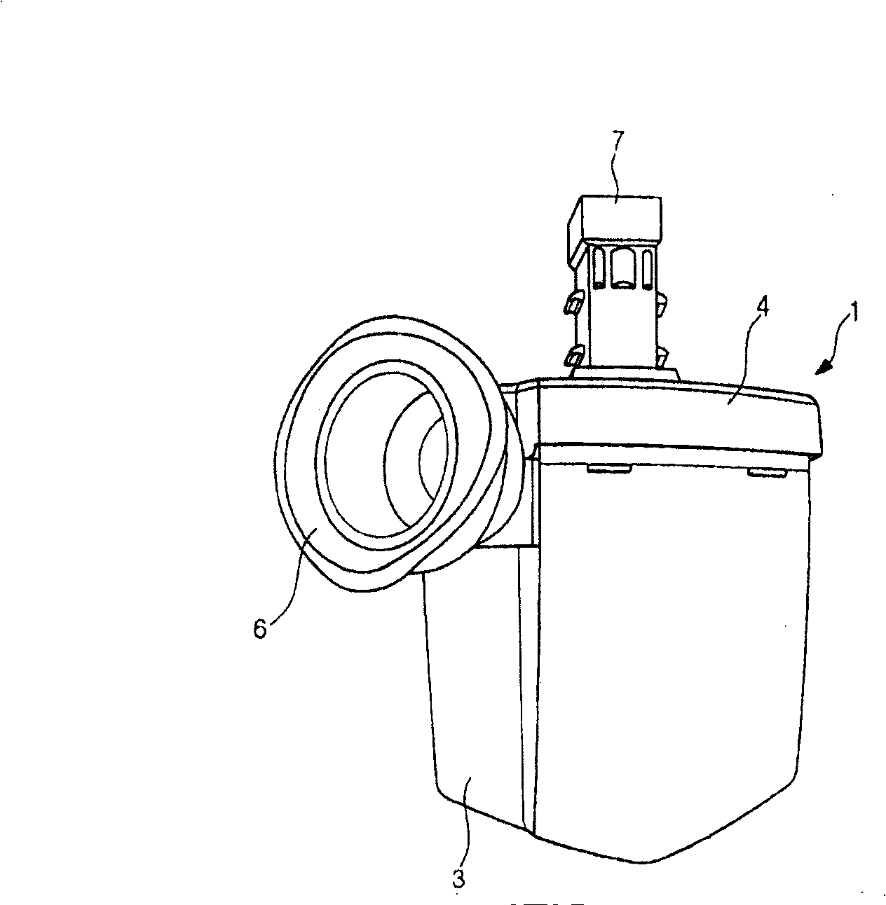 Connector for close type compressor and operating fluid inhalation device using same