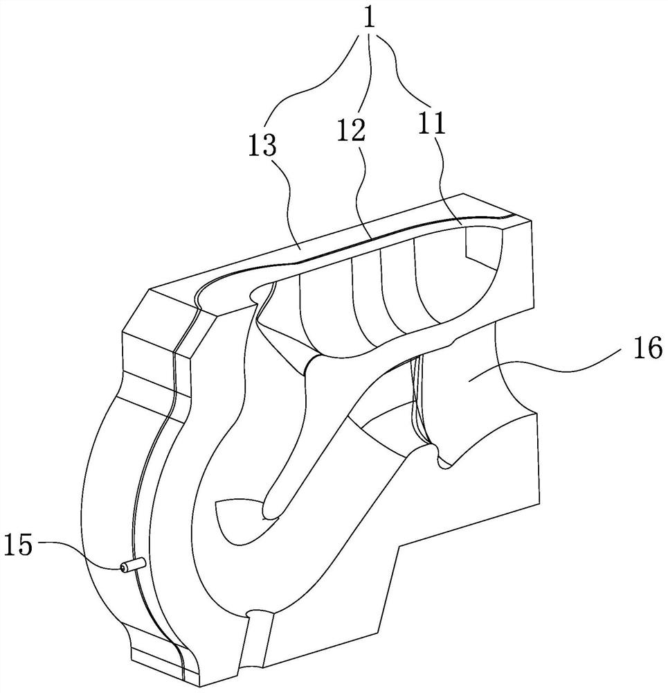 Toilet bent pipe production die and manufacturing process thereof