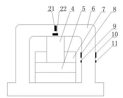 Device and method for testing high-frequency on-load frequency characteristic of large-size hydraulic cylinder