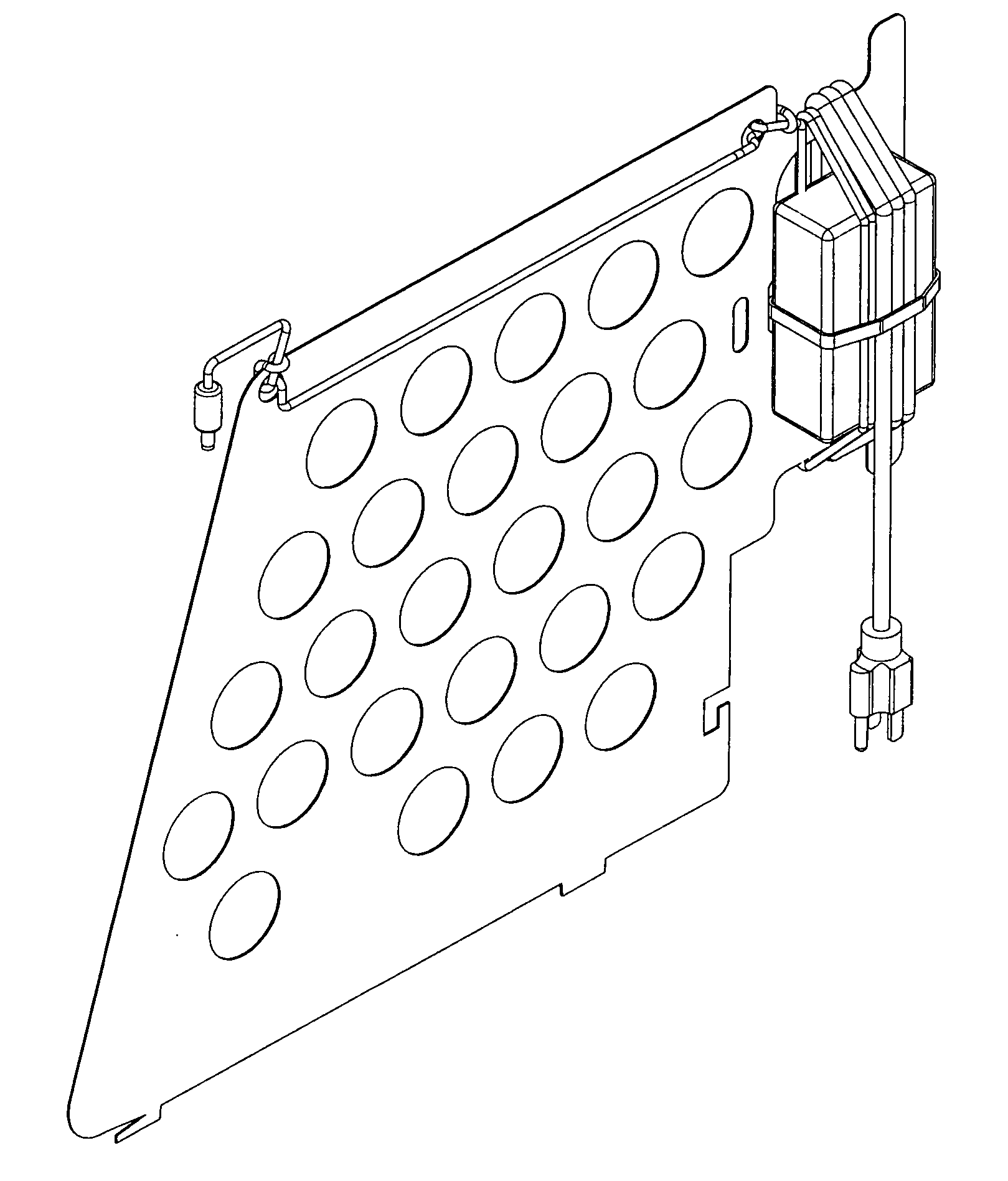 Separator with integrated storage for securing an electrical charging device and providing wire management