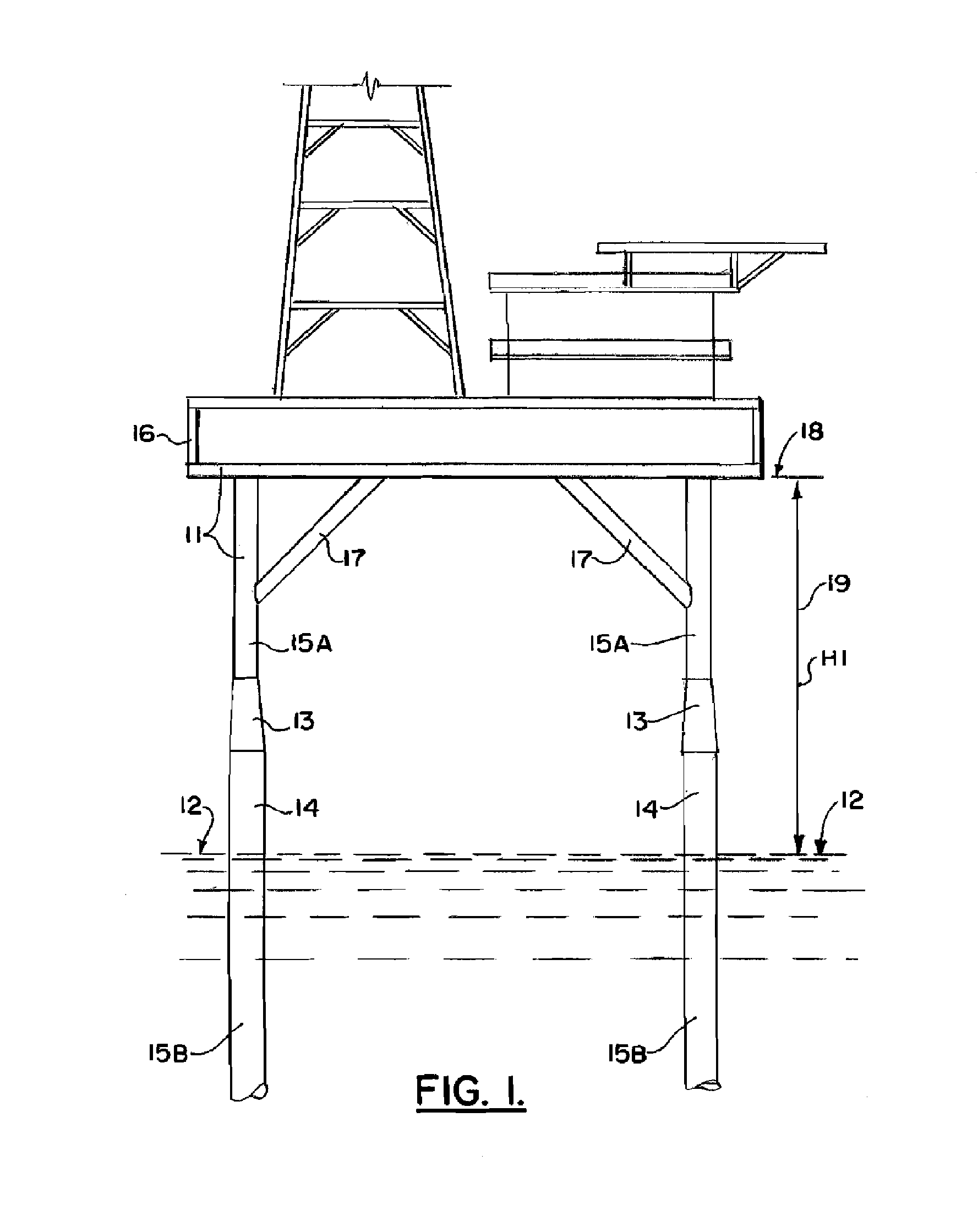 Method and appartus for elevating a marine platform