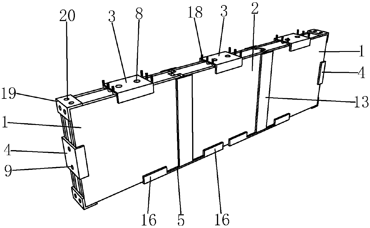 Light composite slat system and construction method thereof