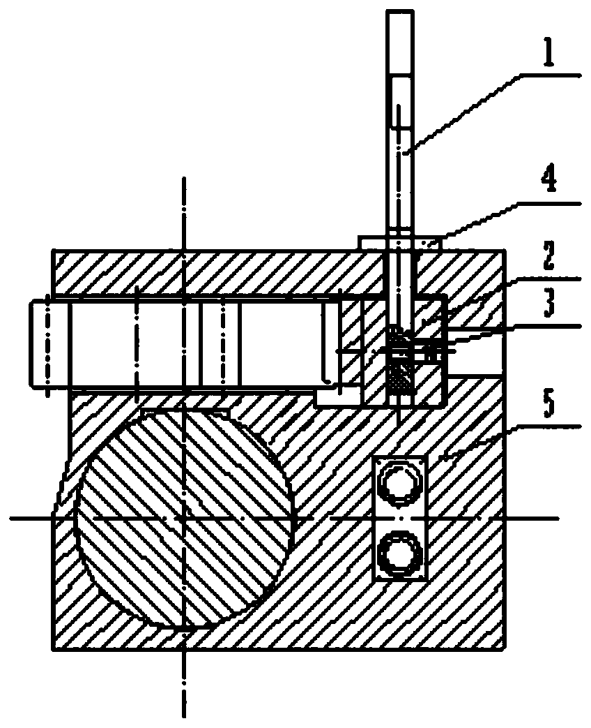 Contact fixing block quick-motion expression mechanism for switch machine