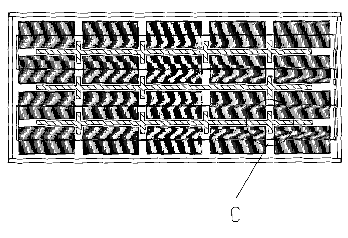 Structure of ultra-thin crystal-silicon solar battery pack and packaging method thereof