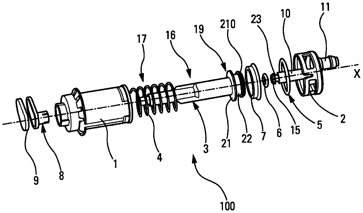 Device for cleaning an optical sensor of an optical detection system for a motor vehicle