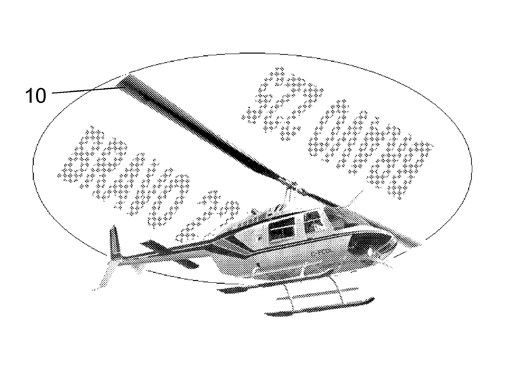 Method for displaying images and/or other information on aircraft blades