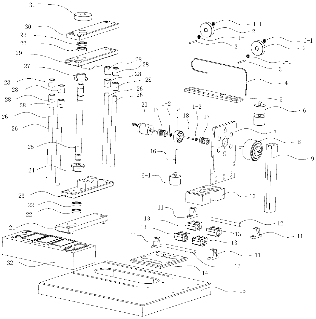 Service life test equipment and method capable of realizing multidirectional stress of motor