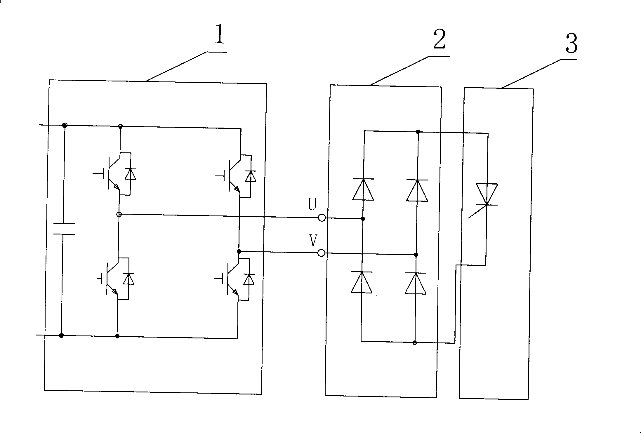 Preset voltage type high voltage frequency transformer power unit by-pass circuit for electric relay