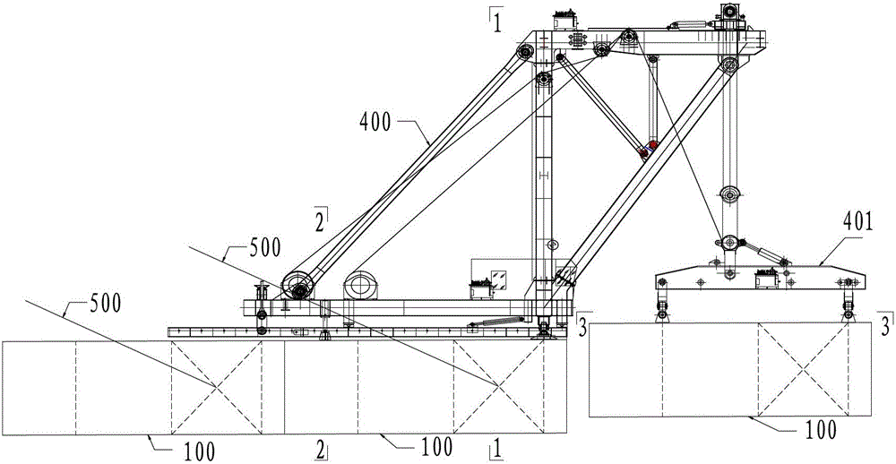 Overall installation method of double-body separable combined beam