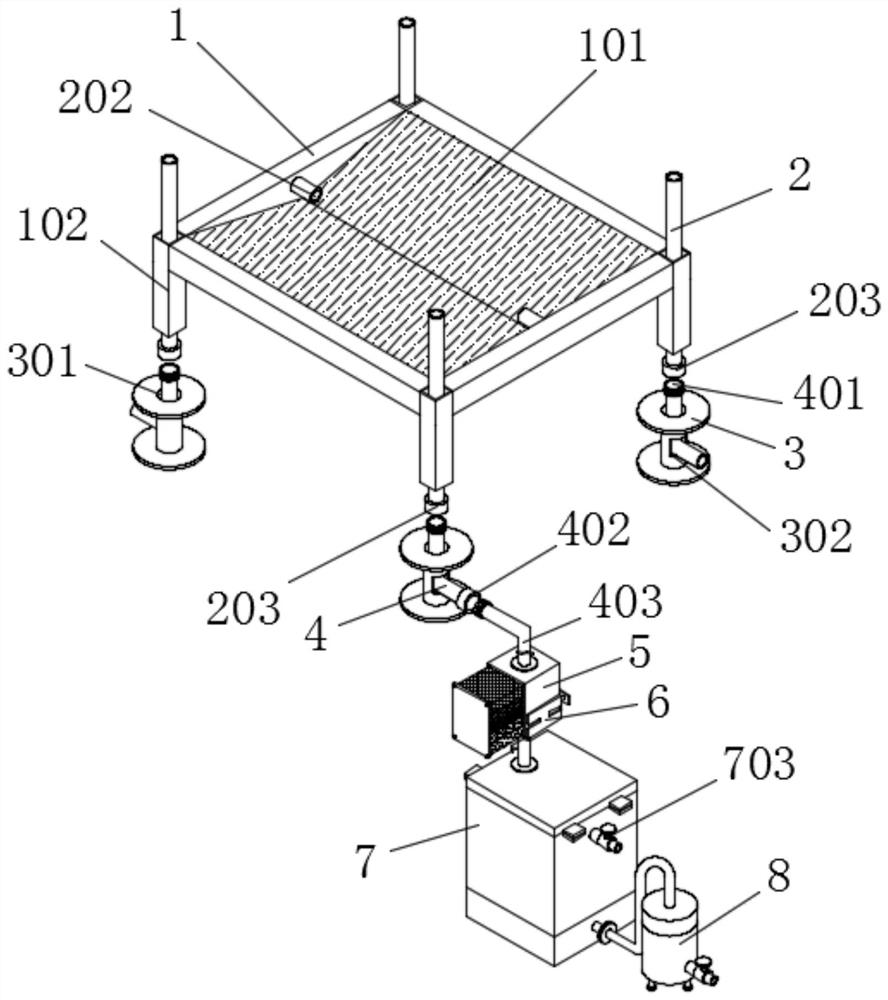 Rainwater collecting system of mobile house