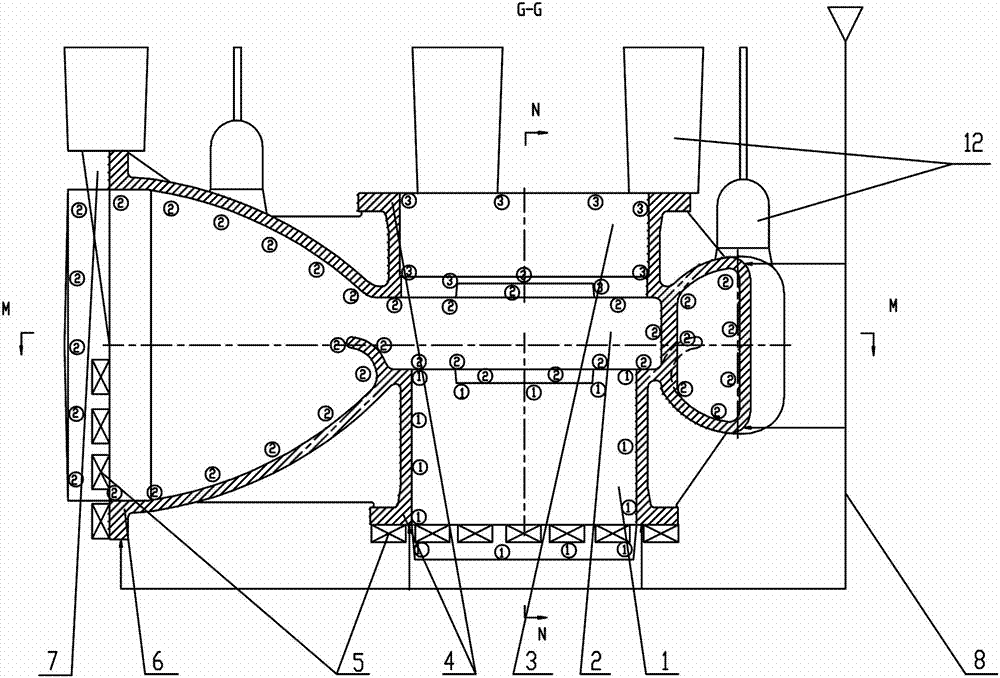 Casting method for large thin-wall valve body steel casting