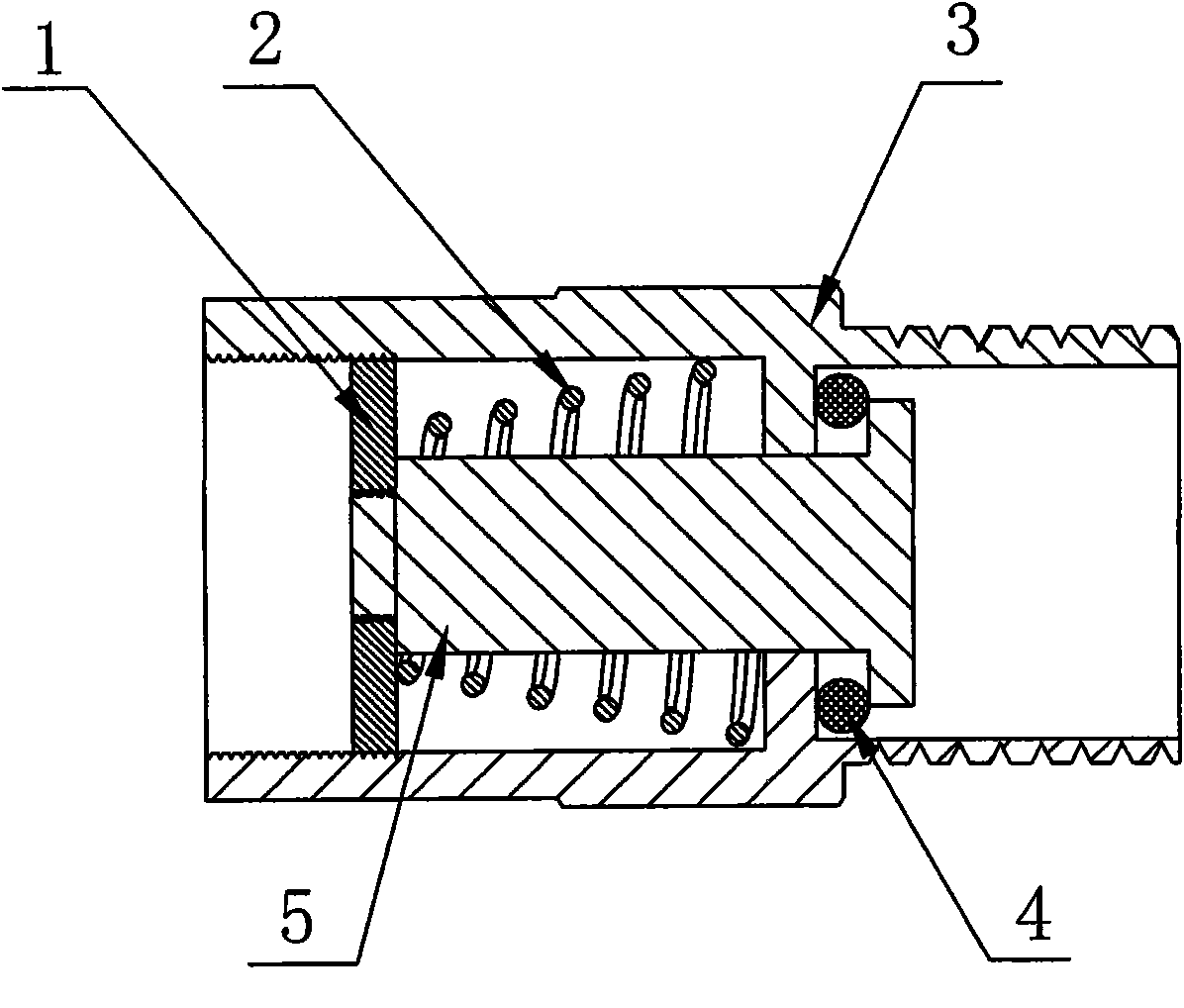 Water-saving type pipe joint and opening or closing method