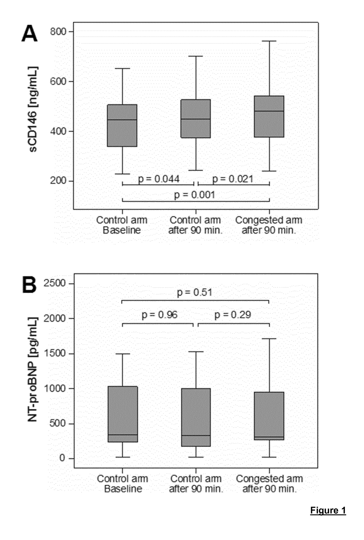 Use of cd146 as a marker of the vascular wall tension