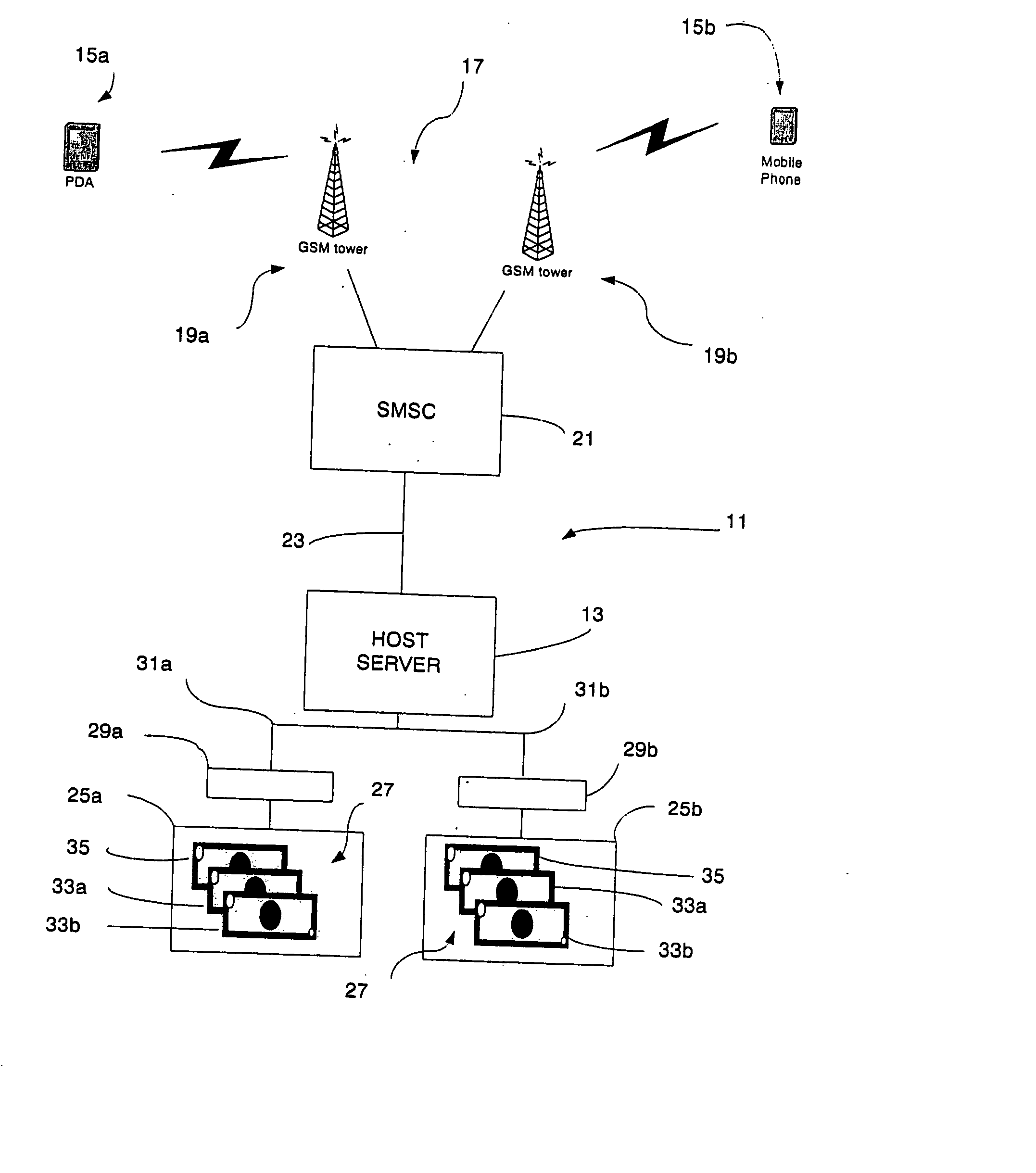 Financial transaction system and method using electronic messaging