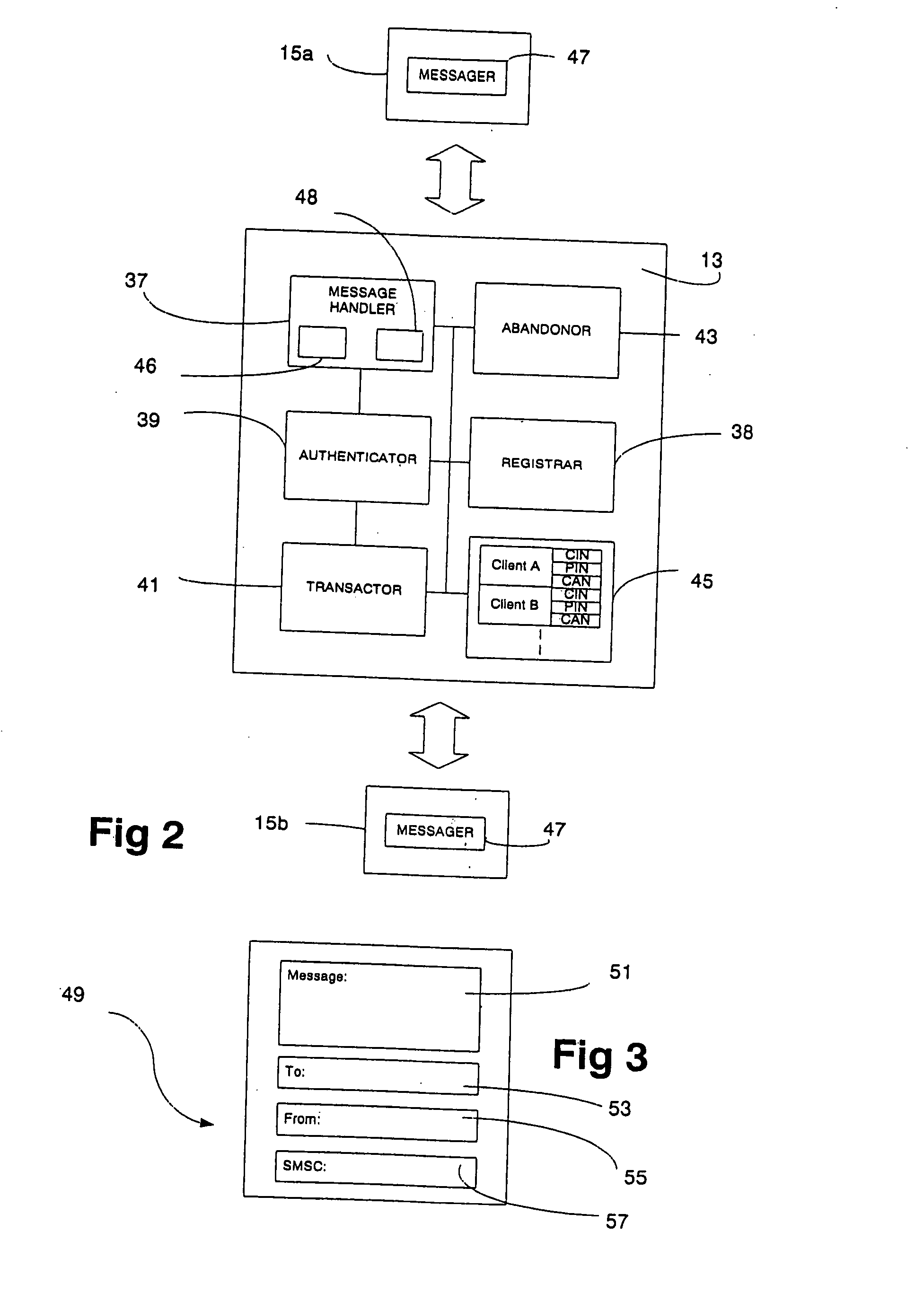 Financial transaction system and method using electronic messaging