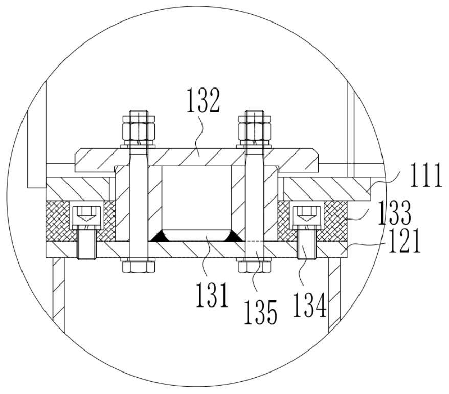 Main end beam connecting structure and bridge crane