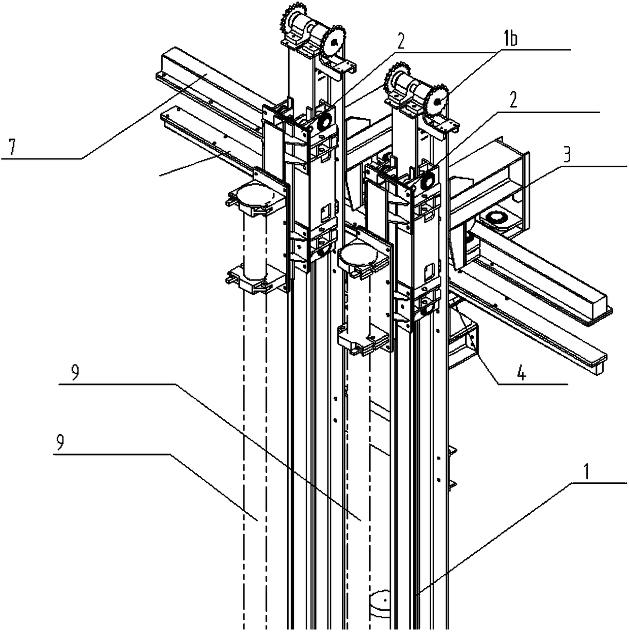 Dual gun device for continuous desulfurization and blowing desulfurization agent of steel plant