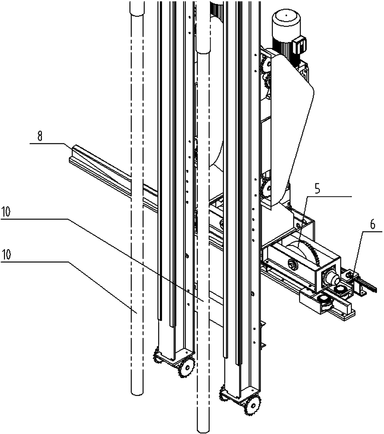 Dual gun device for continuous desulfurization and blowing desulfurization agent of steel plant