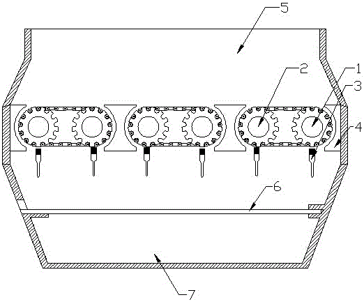 Opposed chain light sensation raw material crusher