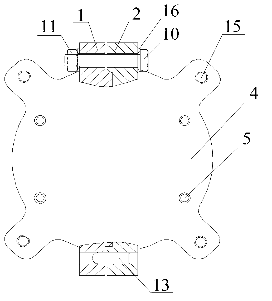 Technological opening-closing bomb mould for explosive loading of warhead