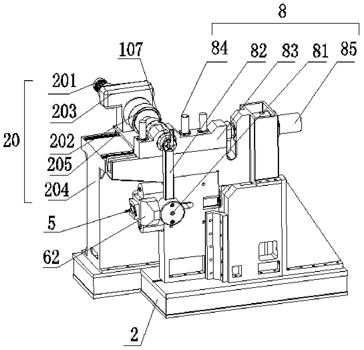 Test bench used for testing impact load of anchor rod, and test method thereof