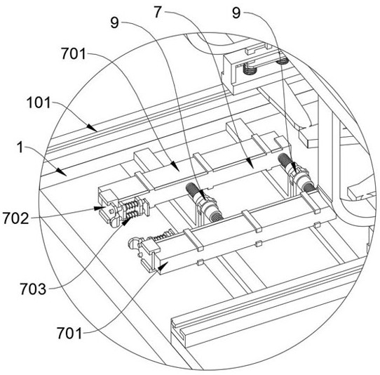 An injection molded toothbrush automatic separation and grinding device