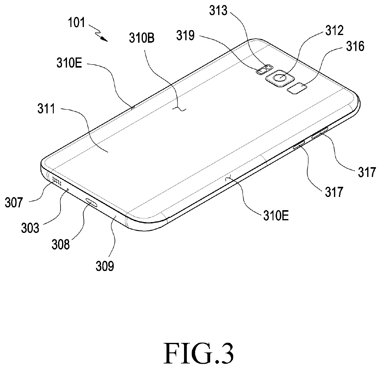 Electronic device comprising glass plate