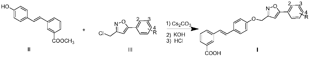 A kind of compound containing 5-phenylisoxazole group and preparation method thereof