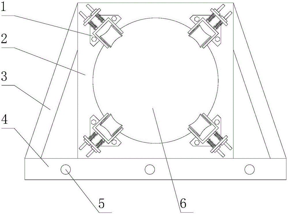 Skirt pile gripper for locking floating bridge