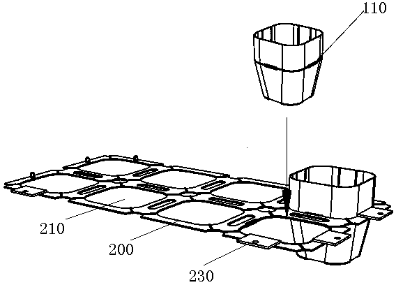 Modular green planting device adaptive to multiple curved surfaces and three-dimensional green method