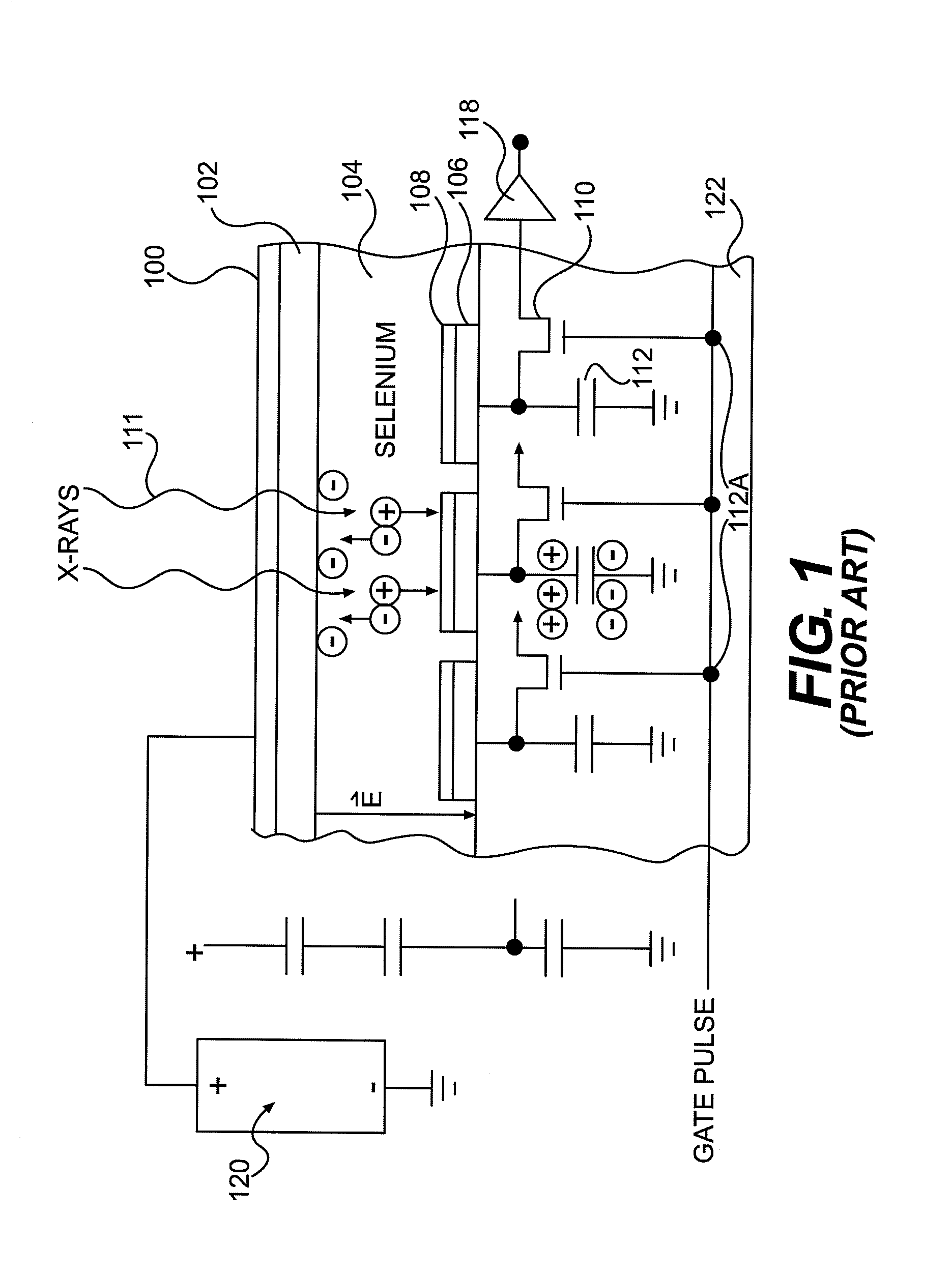 Direct Conversion X-Ray Imaging Device With Strip Electrodes