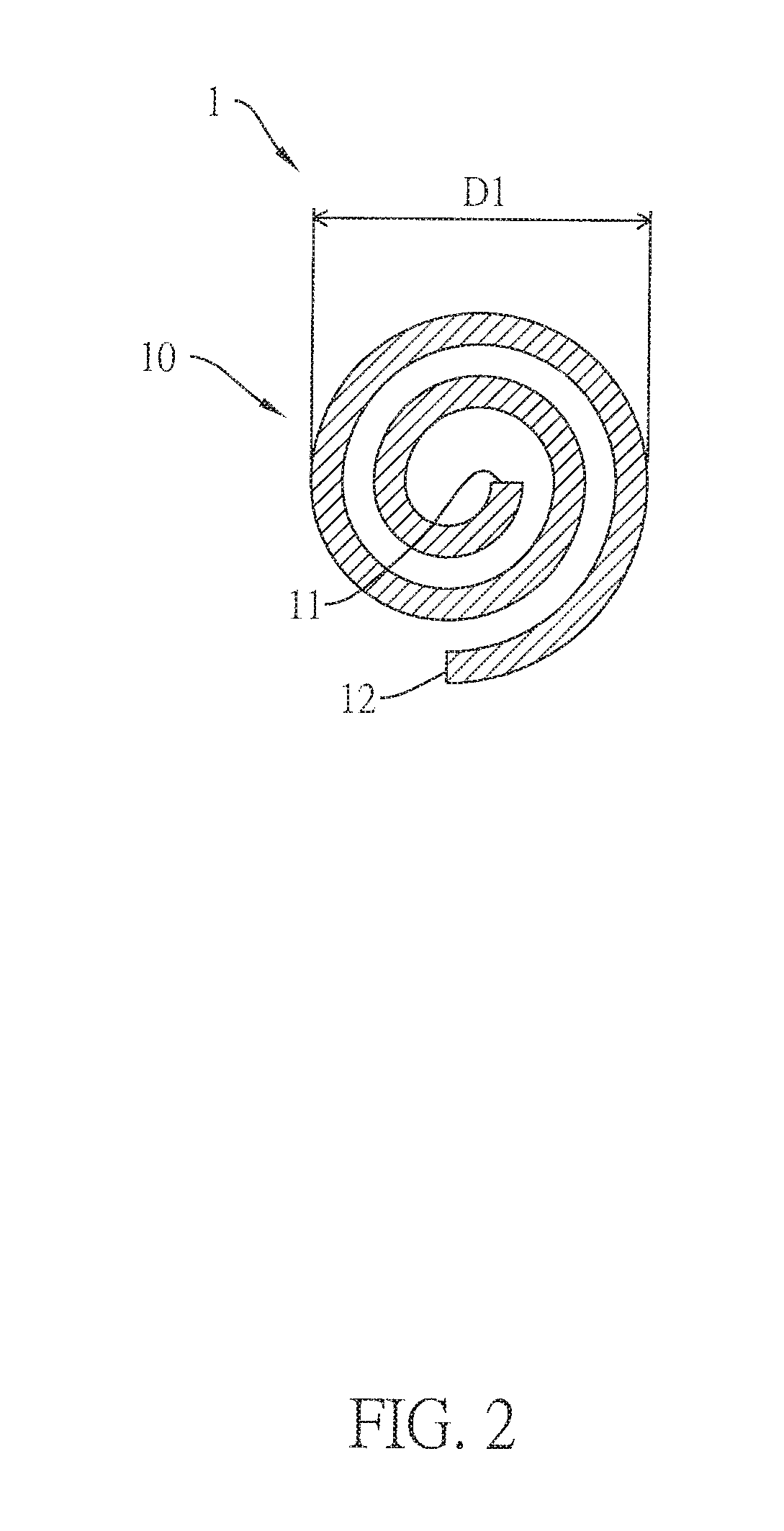 Rolled retraction cord and method for manufacturing the same