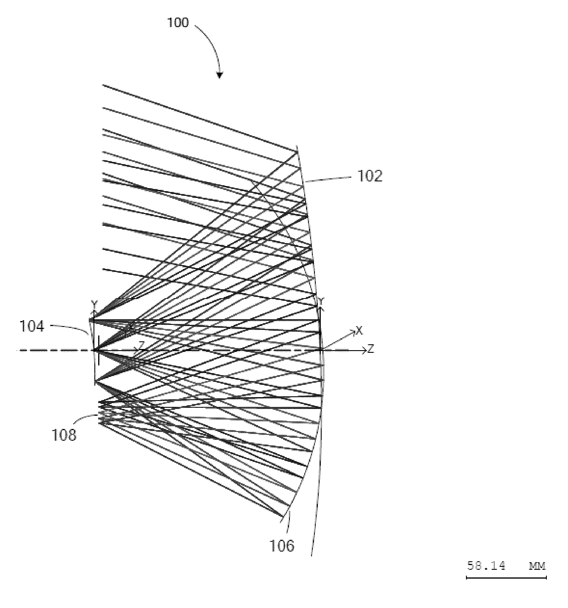 Off-axial three-mirror optical system with freeform surfaces